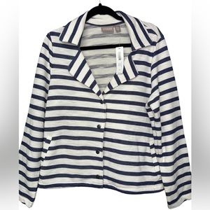 Chico’s NWT Cotton/Poly/Rayon Blend Jacket-Blazer Sz 1 (see size chart)